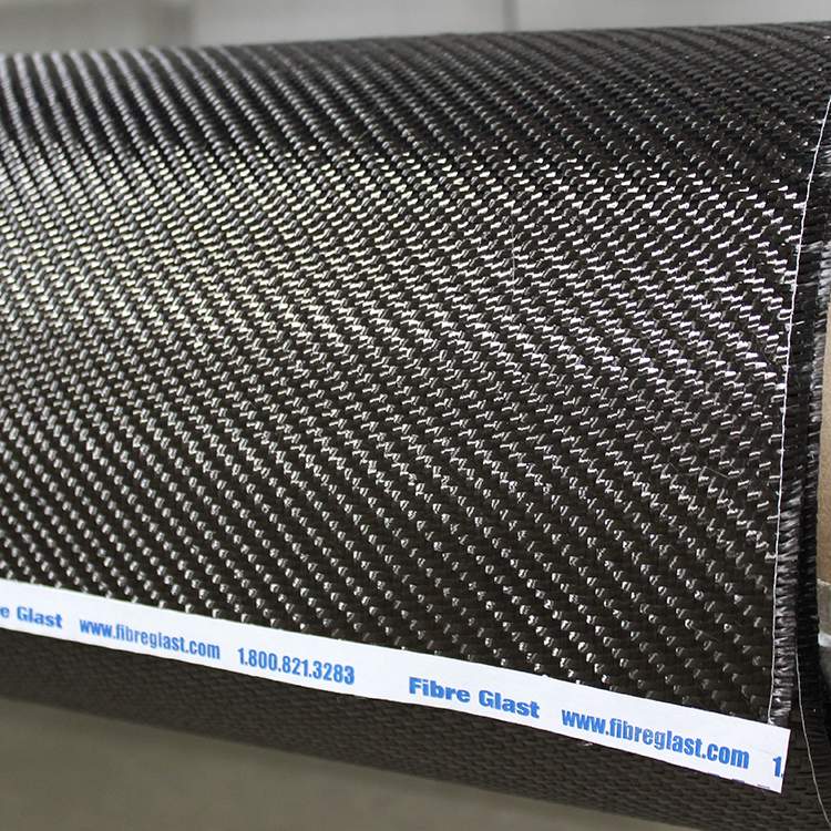 Carbon Fiber Fabric 12k Tow 2x2 Twill Weave Fabric Fibre Glast